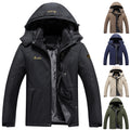 Men's Waterproof Ski Snow Jacket with Removable Hood W46723