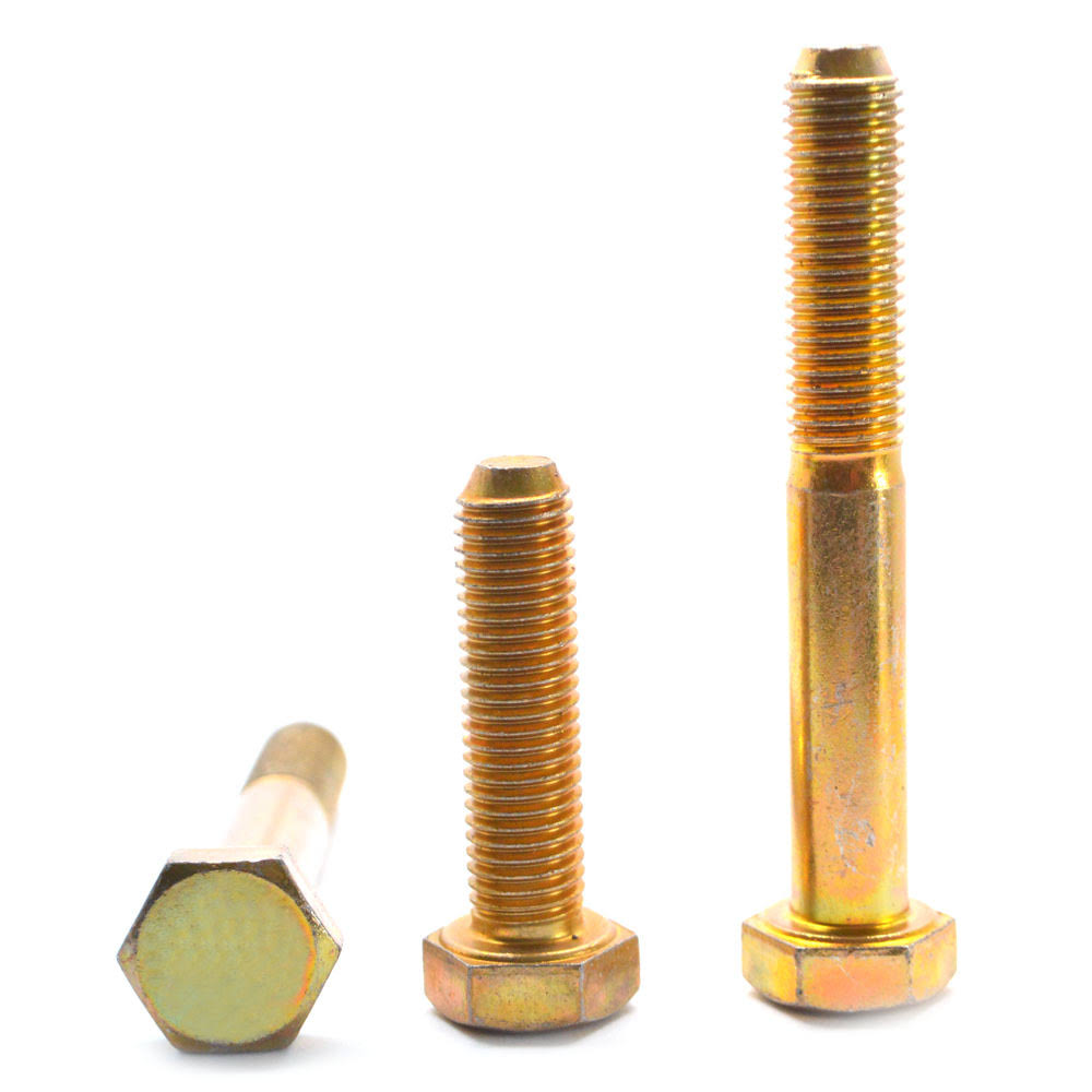 Hex Cap Screw Coarse Thread Alloy Steel Yellow Zinc Plated G26945