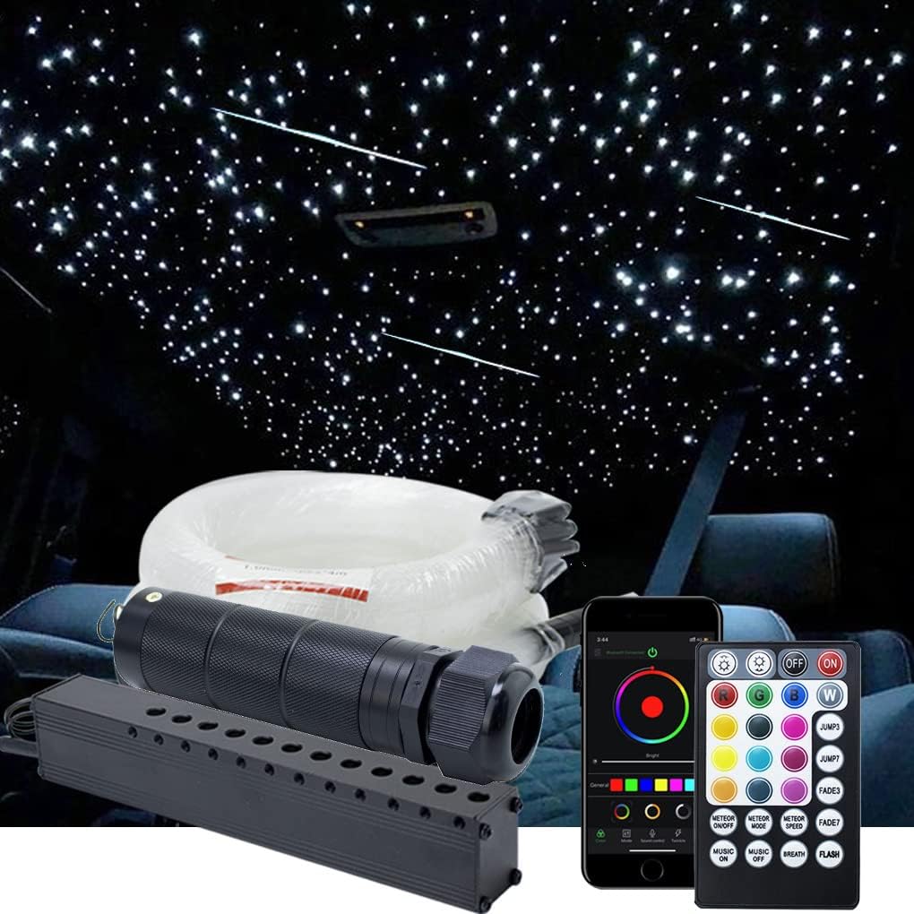 Bluetooth RGBW LED Fiber Optic Star Ceiling Light Kit S124