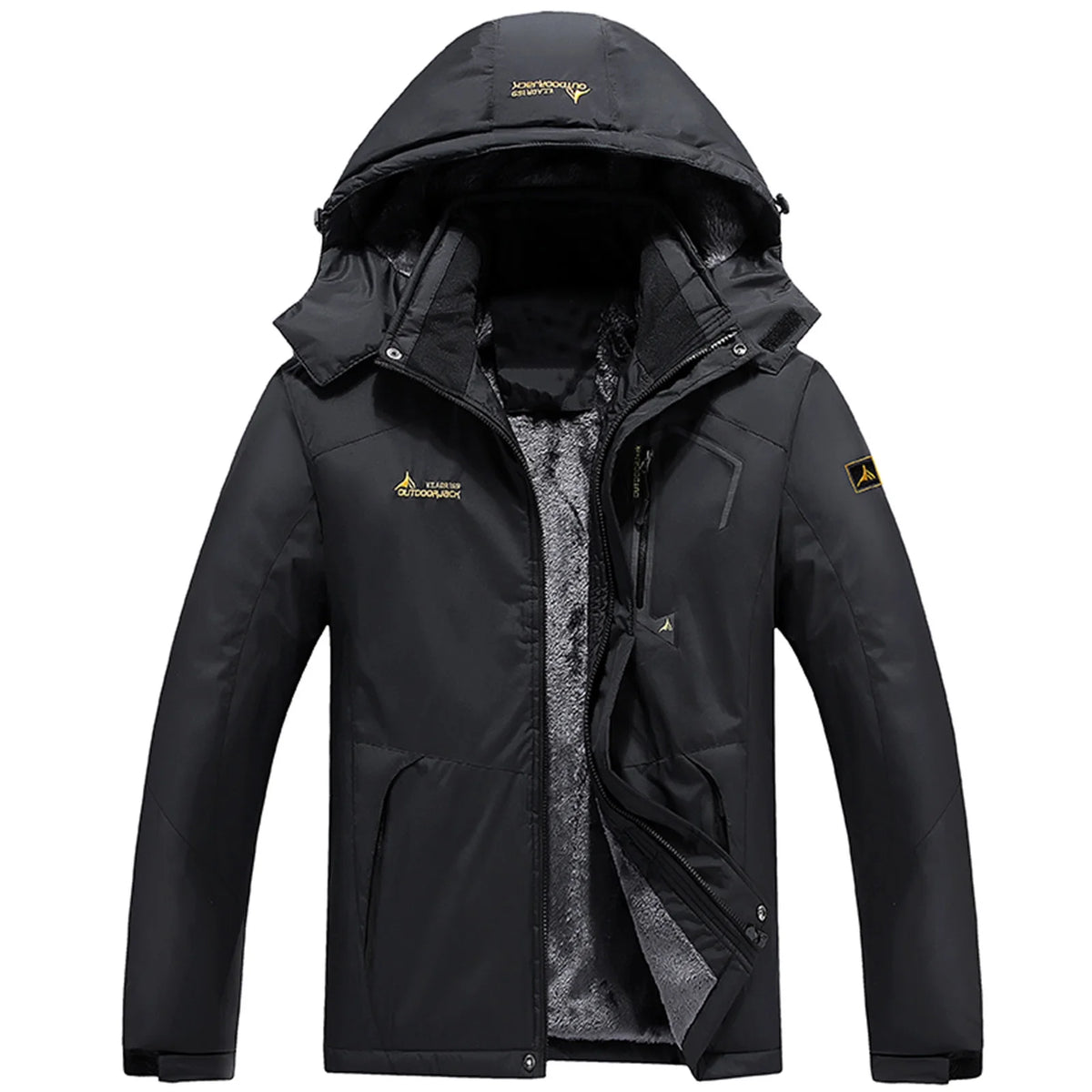 Men's Waterproof Ski Snow Jacket with Removable Hood W46723