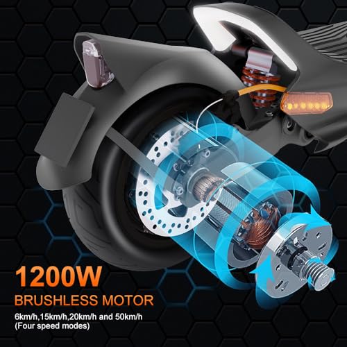 1200W Motor Electric Scooter with 10.5" Off Road Tires I94727