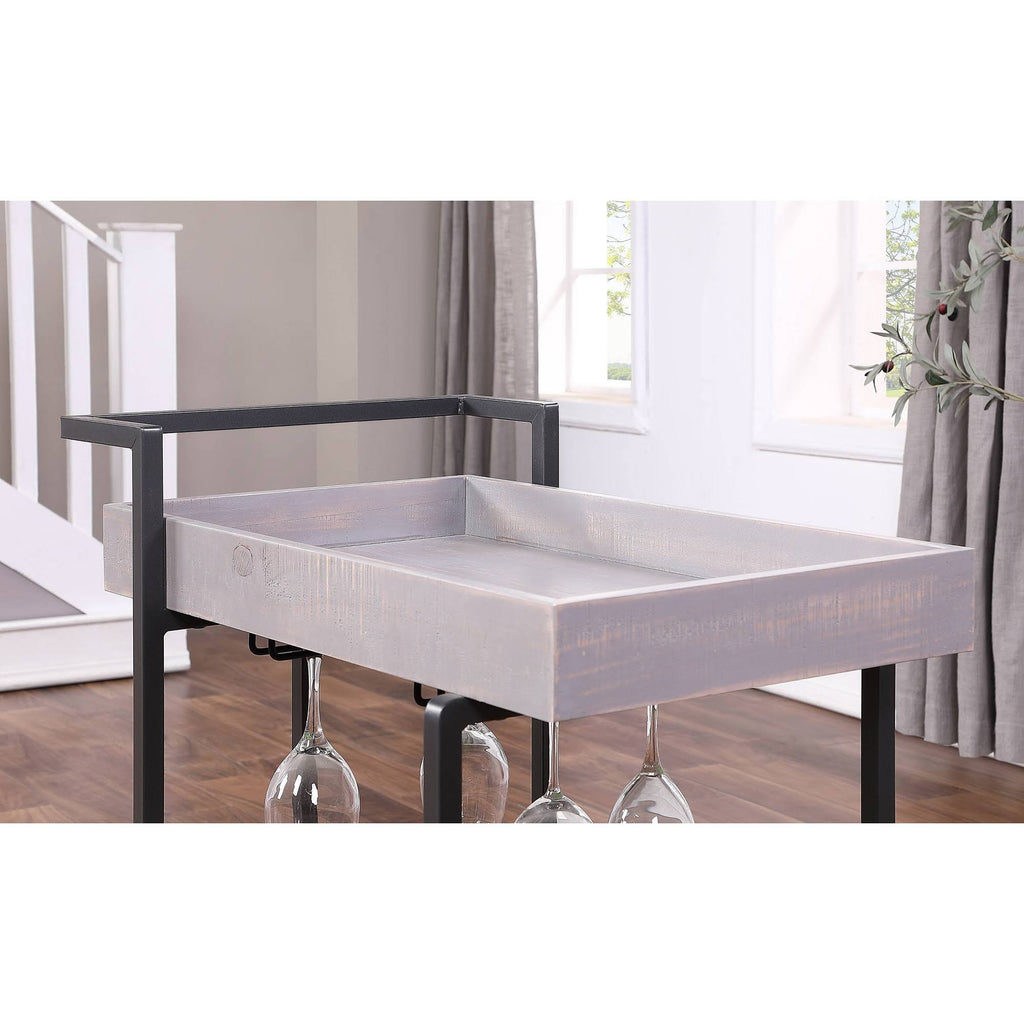 2 Shelf Serving Cart Antique Gray H592