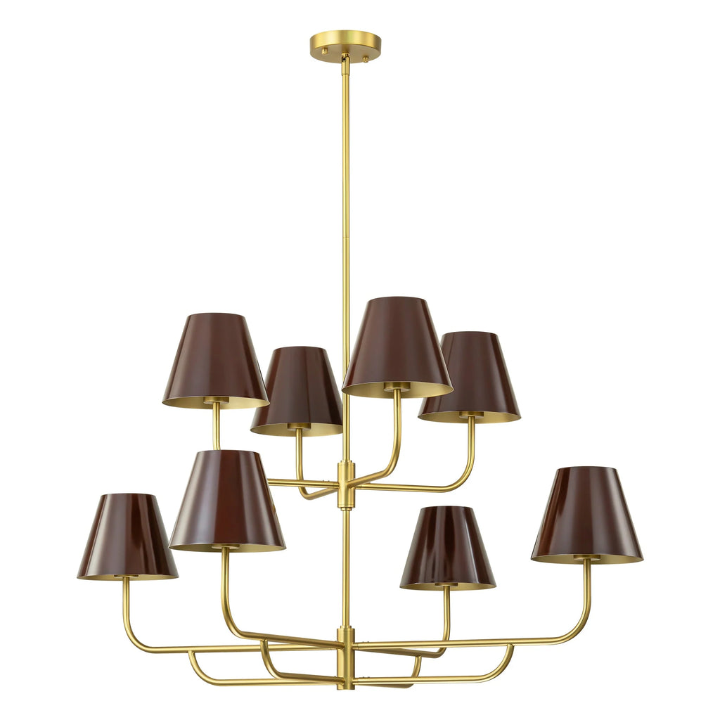 8-Light Dimmable Tiered Chandelier T7253