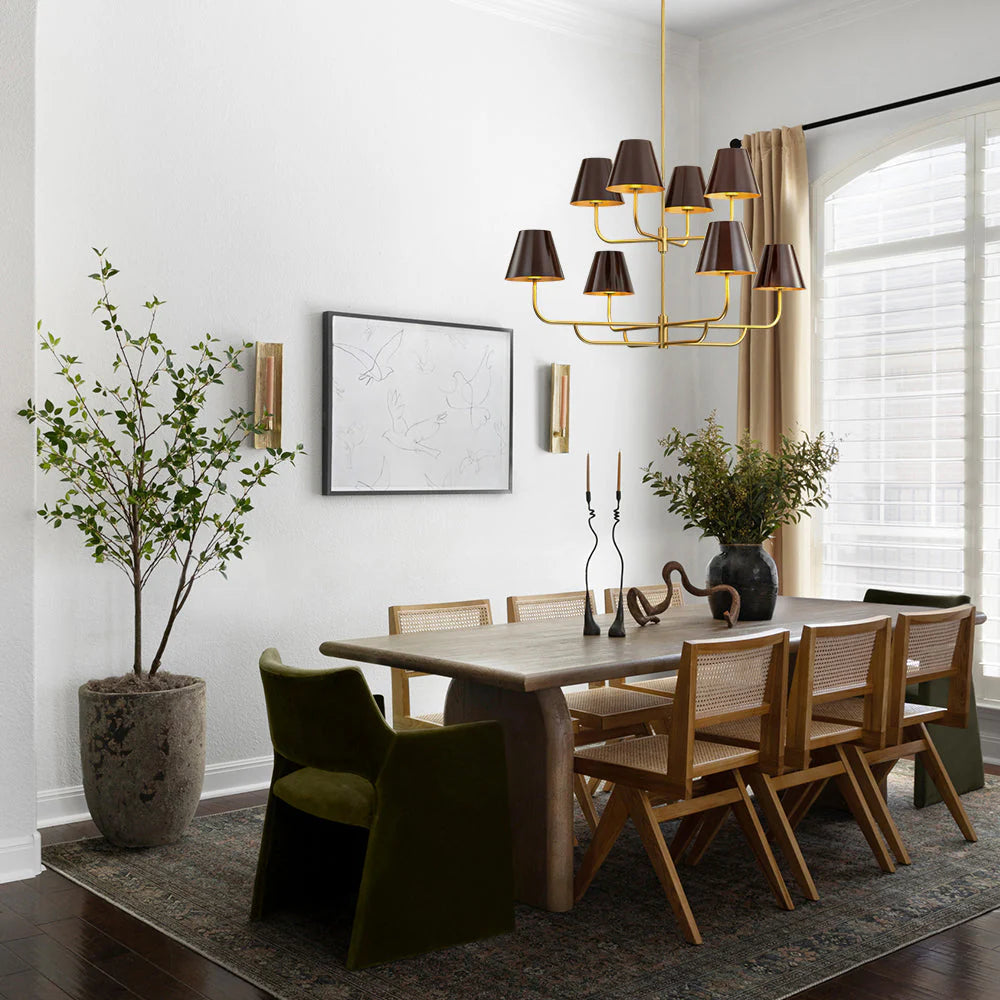 8-Light Dimmable Tiered Chandelier T7253
