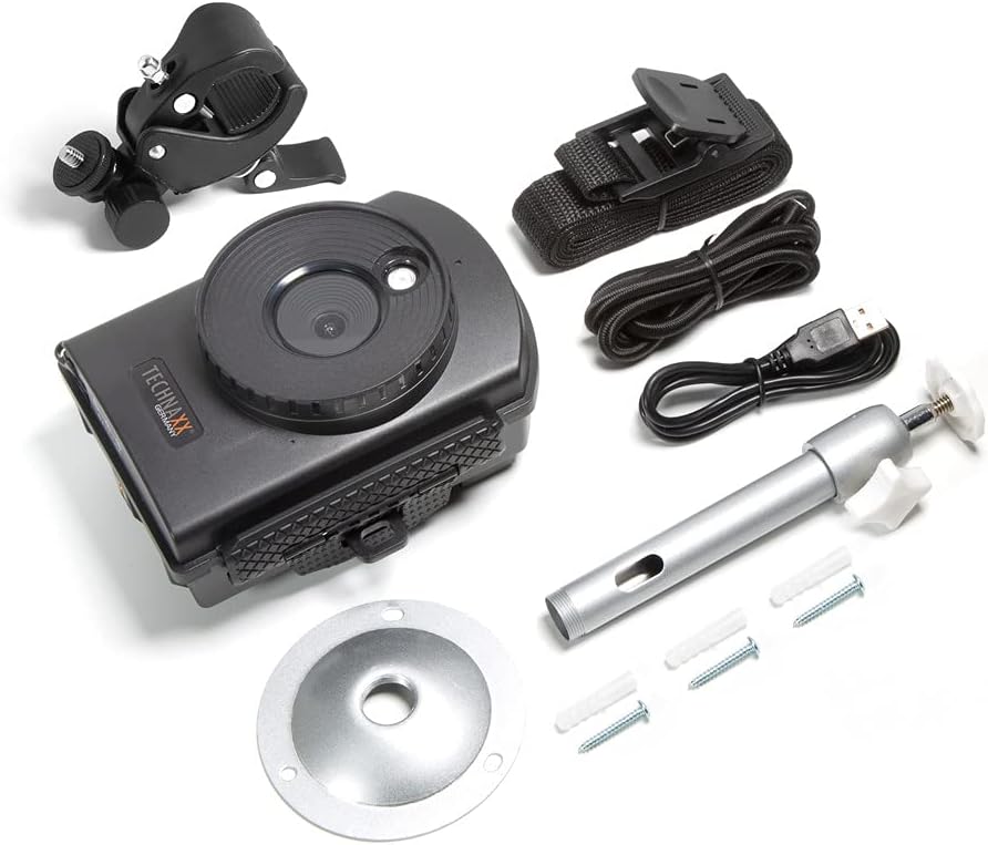 Time Lapse Camera Built-in Microphone & Speaker FullHD Battery Operated Black C597308