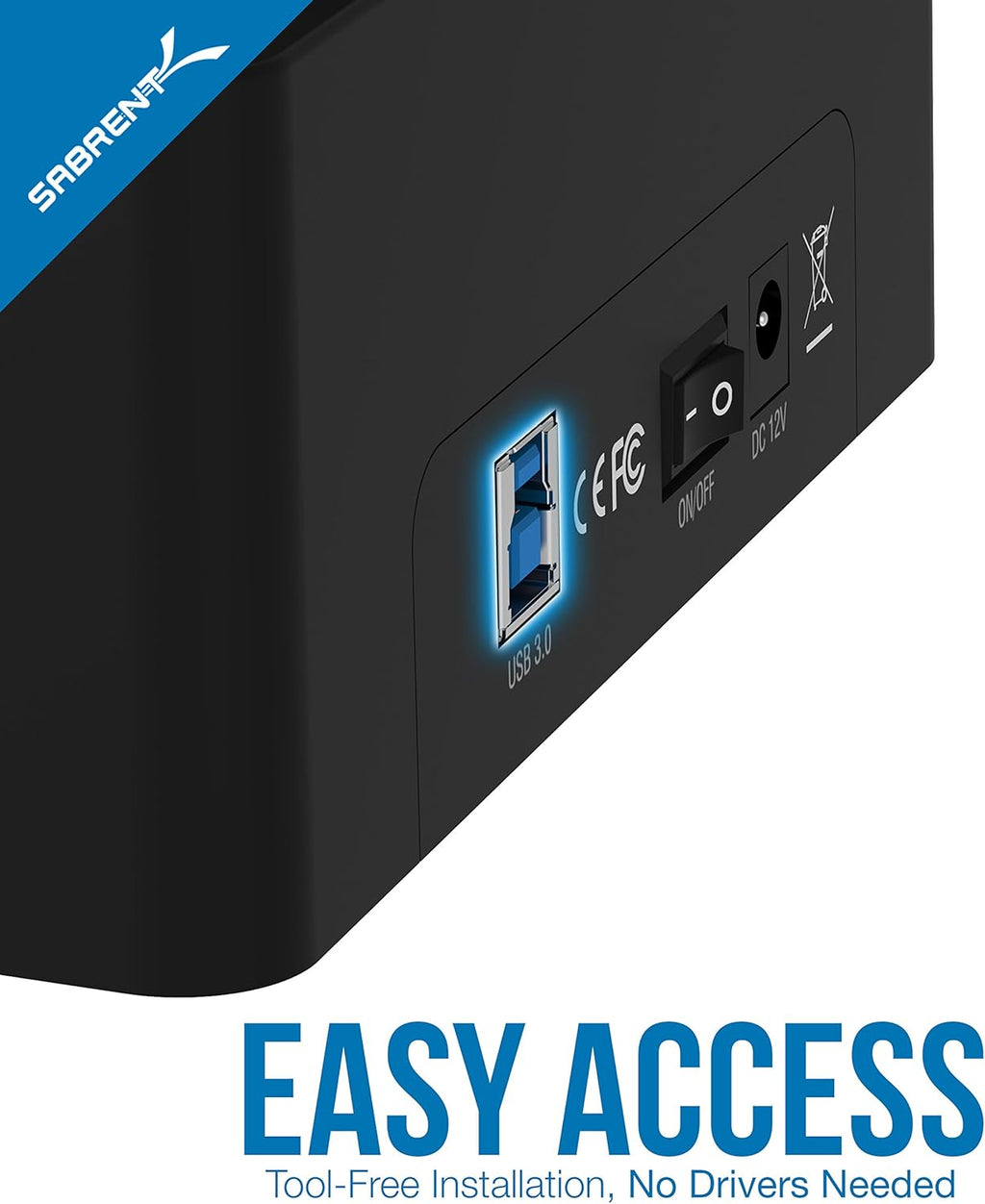 USB 3.0 to SATA Dual Bay External Hard Drive Docking Station for 2.5 or 3.5in HDD SSD with Hard Drive Duplicator Cloner Function 10TB Support Pack of 2 A1260