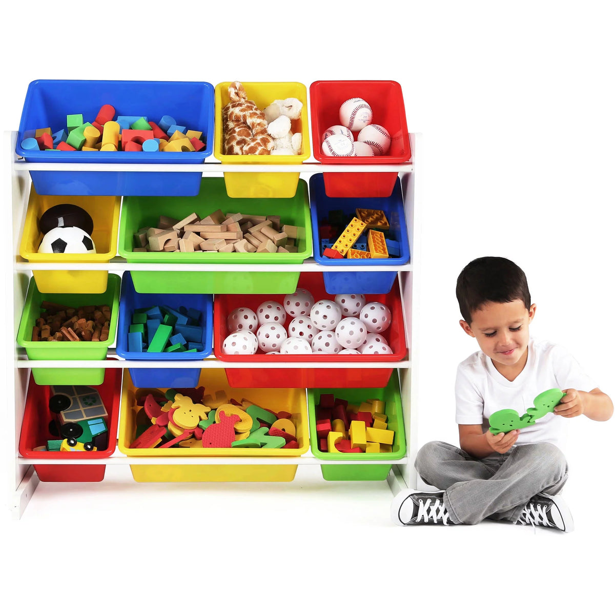12 Bin Kids Toy Storage Organizer U138