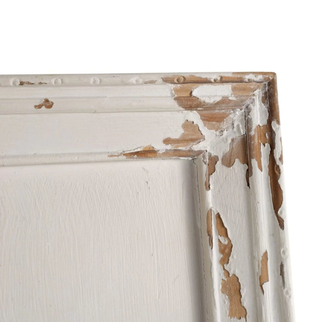 White Antique Style Large Rectangular Wall Mirror N268656