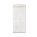 White Stained 2 Panel Solid Knotty Pine Wood Barn Door B2509