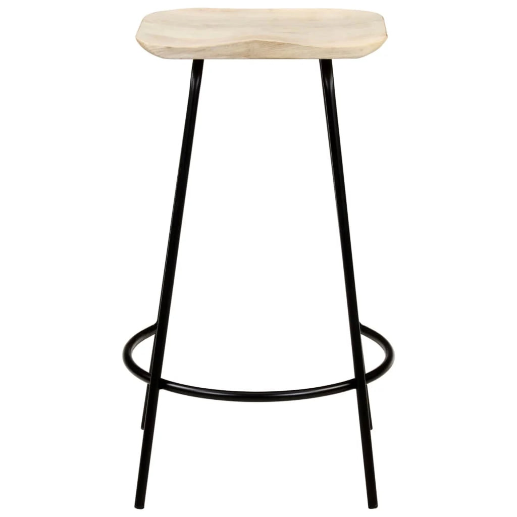 Solid Mango Wood Bar Stools 4 pcs Y45329