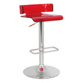 Adjustable Swivel Stool Red Chrome V955