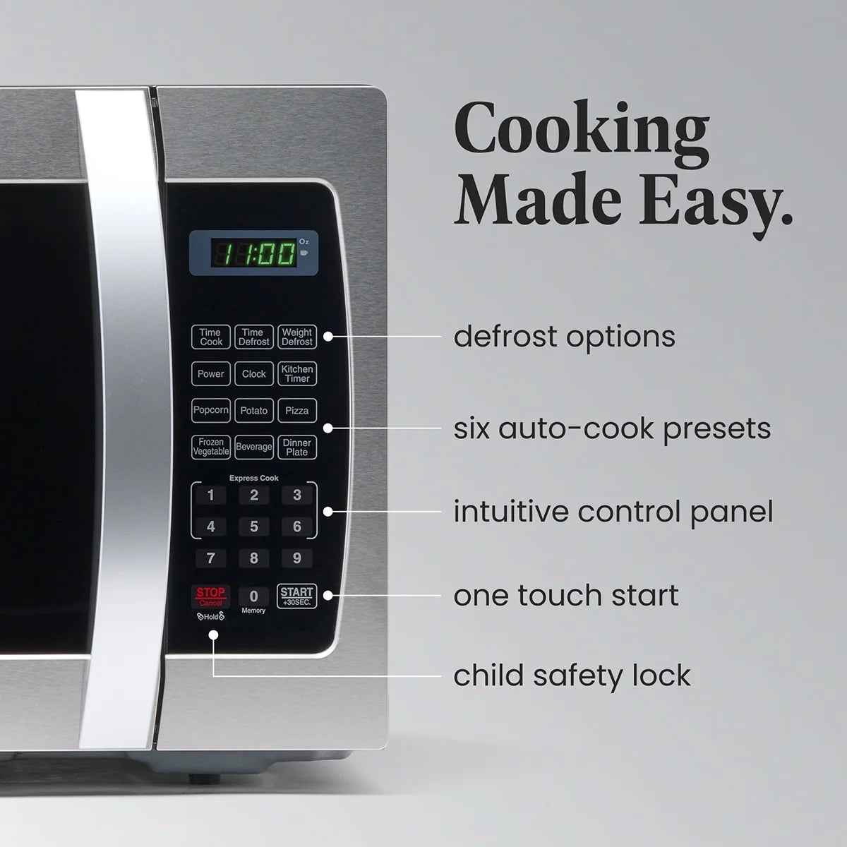 1000 Watts 1.3 cu ft Stainless Steel Microwave Oven G715637