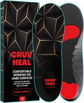 Black Low Arch Cushioning Work Boot Insoles C95494