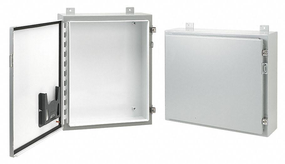 Metallic Enclosure, Gray, Screwdown Clamps Closure Method Z357