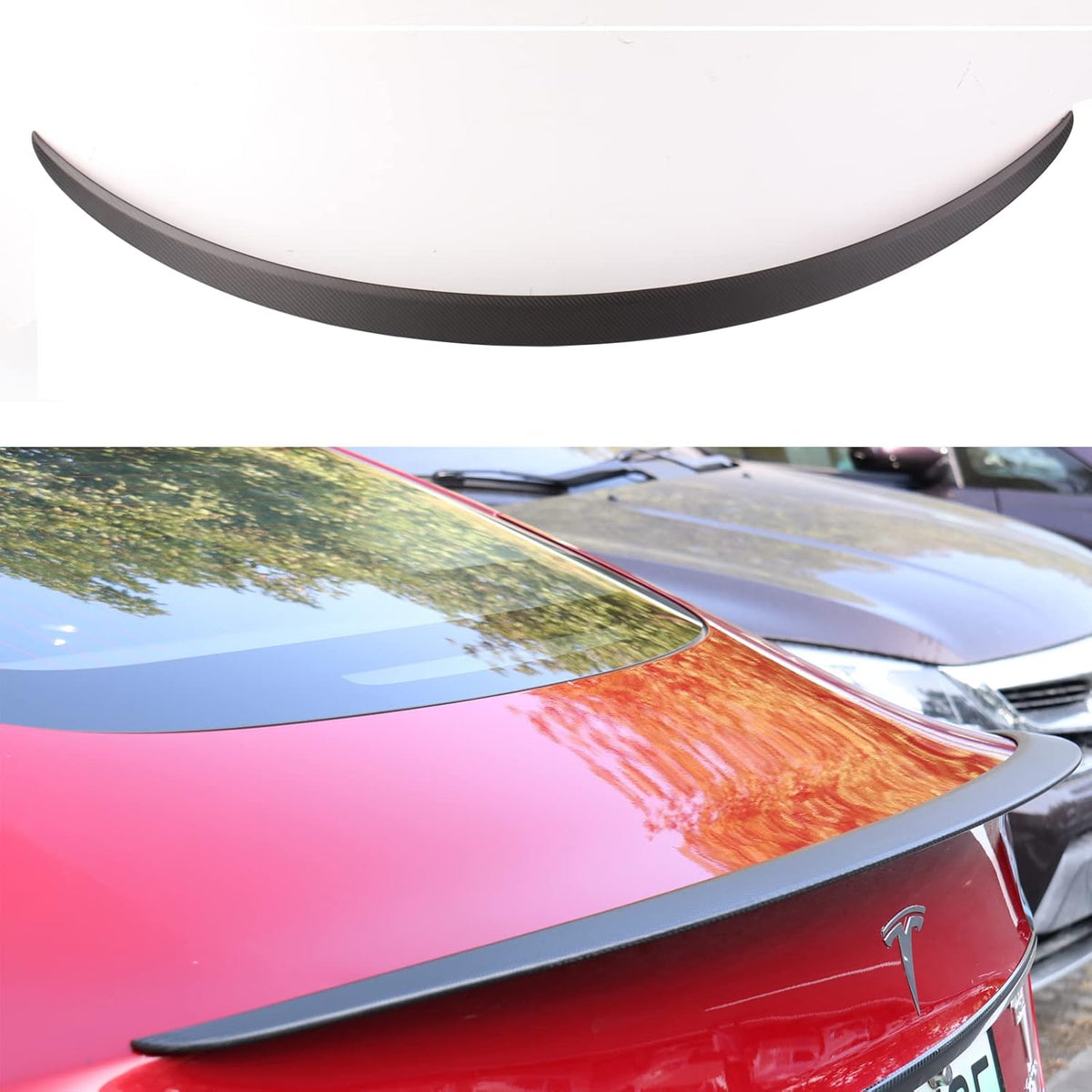 Real Carbon Fiber Rear Trunk Lip Spoiler T8022