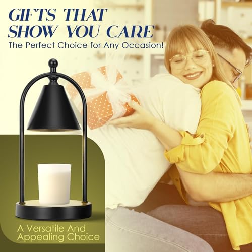 Candle Warmer Lamp with Timer, Electric Brass Candle Warmer Light, Dimmable Wax Melts Warmer M7076