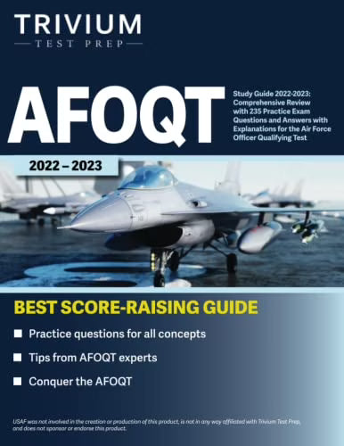 AFOQT Study Guide with 235 Practice Exam Questions and Answers D61820