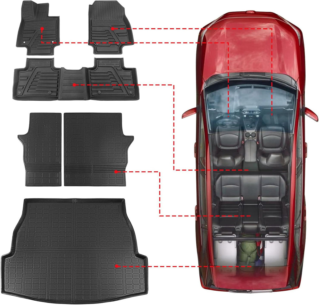 Rear Trunk Mat Pack of 2 for Toyota RAV4 M69800