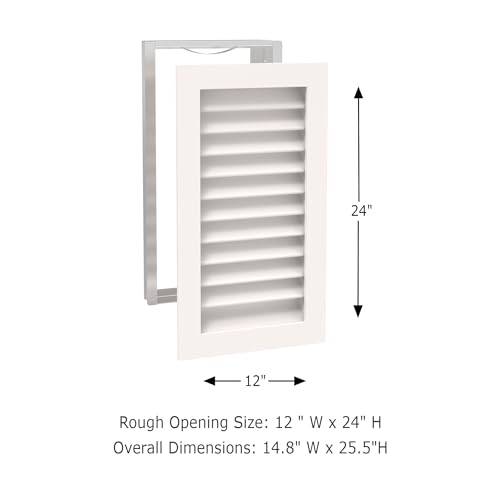Decorative Wooden Louvered AC Return Grille I57922