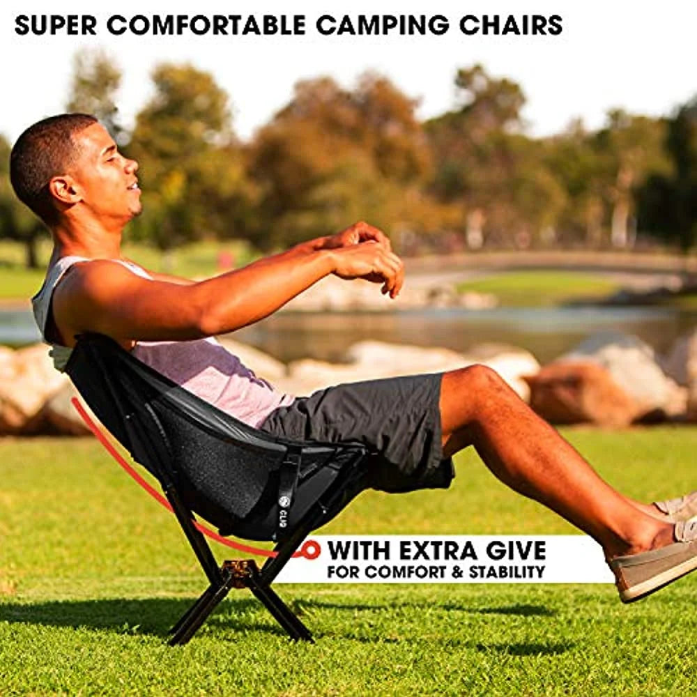 Portable Collapsible Camping Chair Supports 300 Lbs R73779
