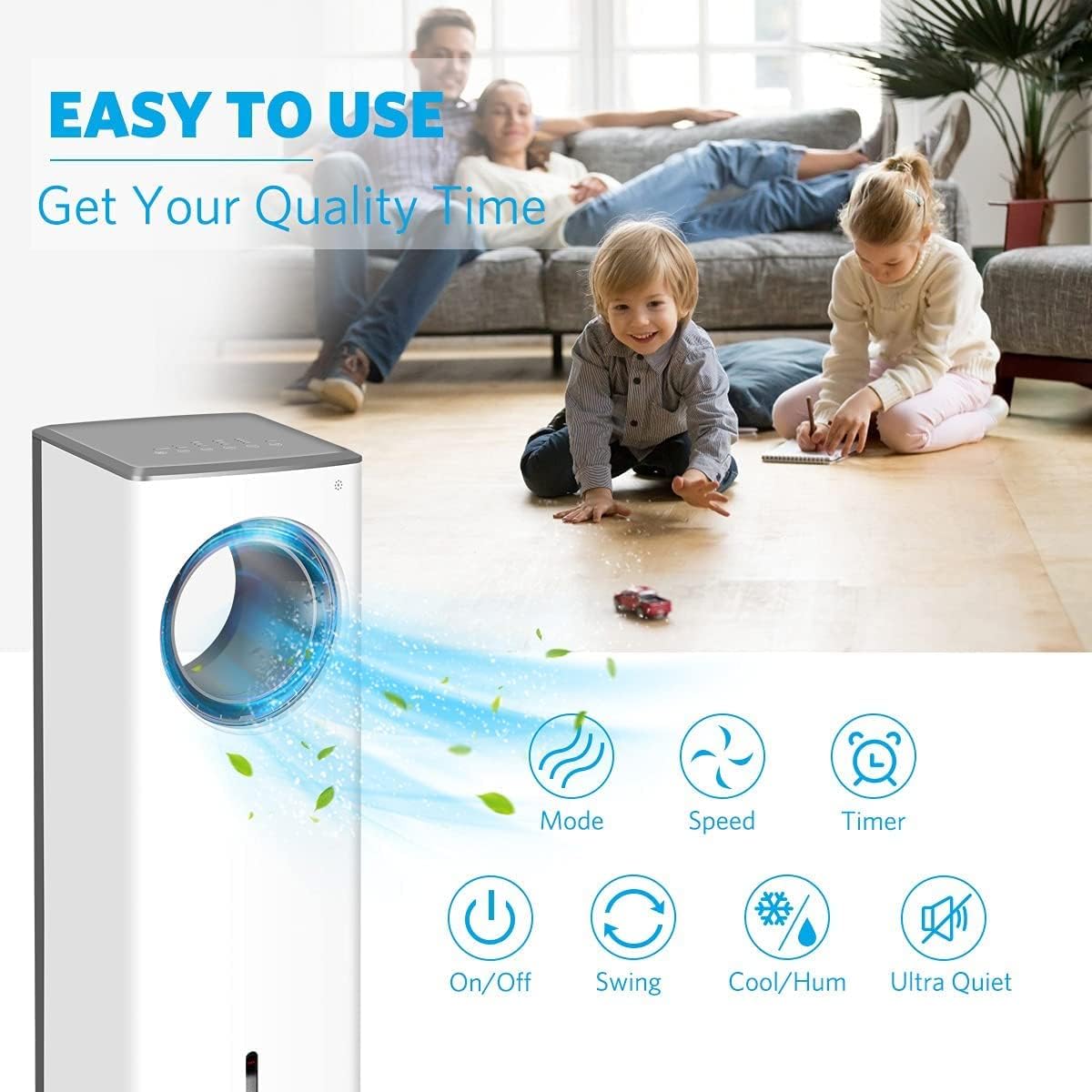 3-in-1 Evaporative Air Cooler Tower Fan V2988