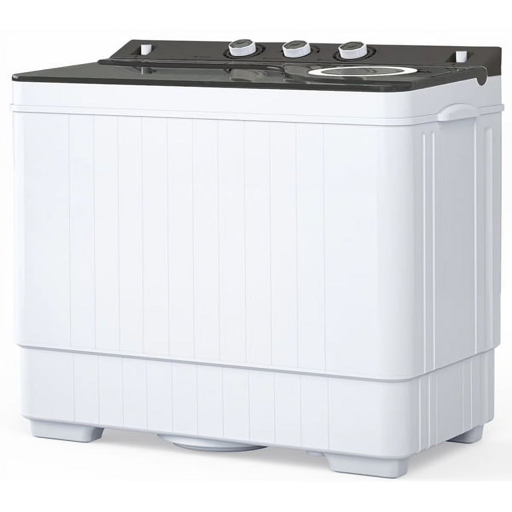 Semi-automatic Twin Tub Washing Machine, 26Lbs, White & Grey P47464