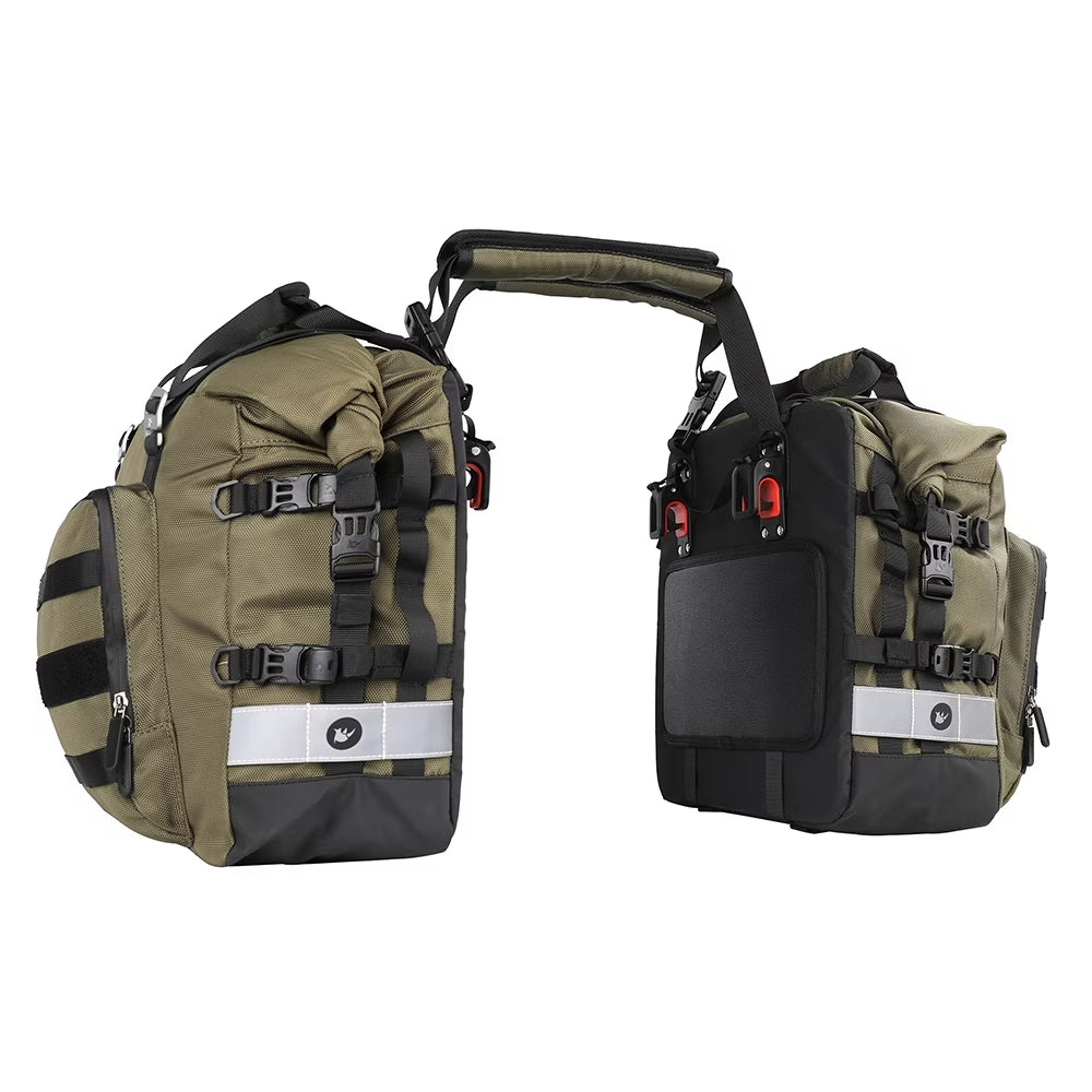20L Polyester Motorcycle Side Saddle Bag with Removable Waterproof Inner Bag X216225