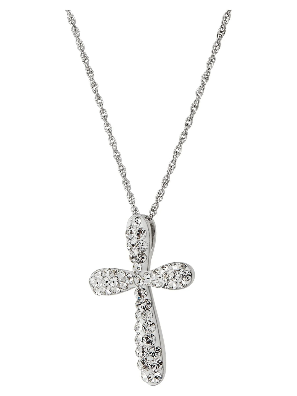 Sterling Silver Cross Pendant, 18" L3166