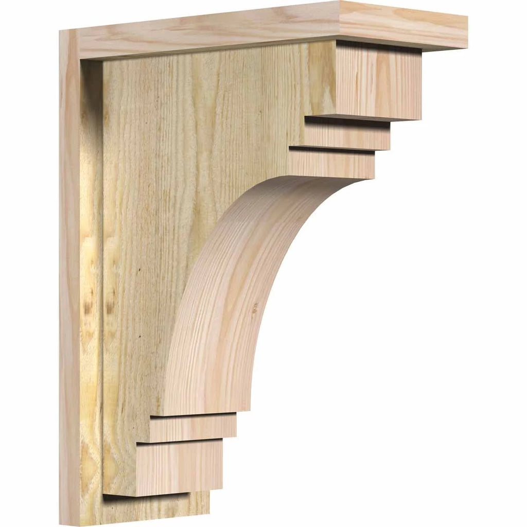 Rough Sawn Douglas Fir Corbel with Backplate V9658