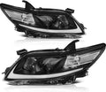 Headlight Assembly Pair for Toyota Camry 2010-2011 Black Housing Clear Lens P37067
