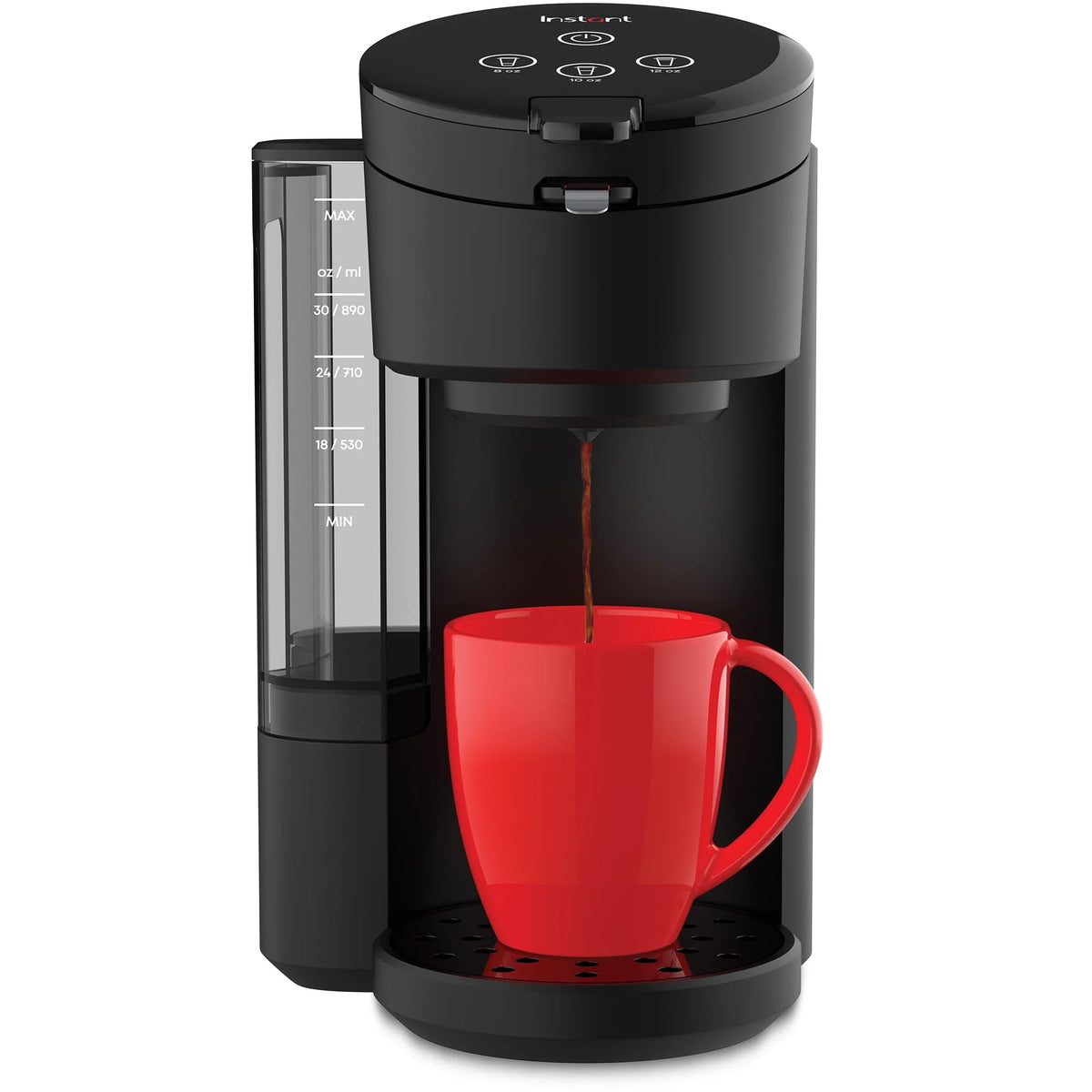 2-in-1 Single Serve Coffee Maker, Black A486667