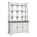 White Wood Credenza with Hutch W995273