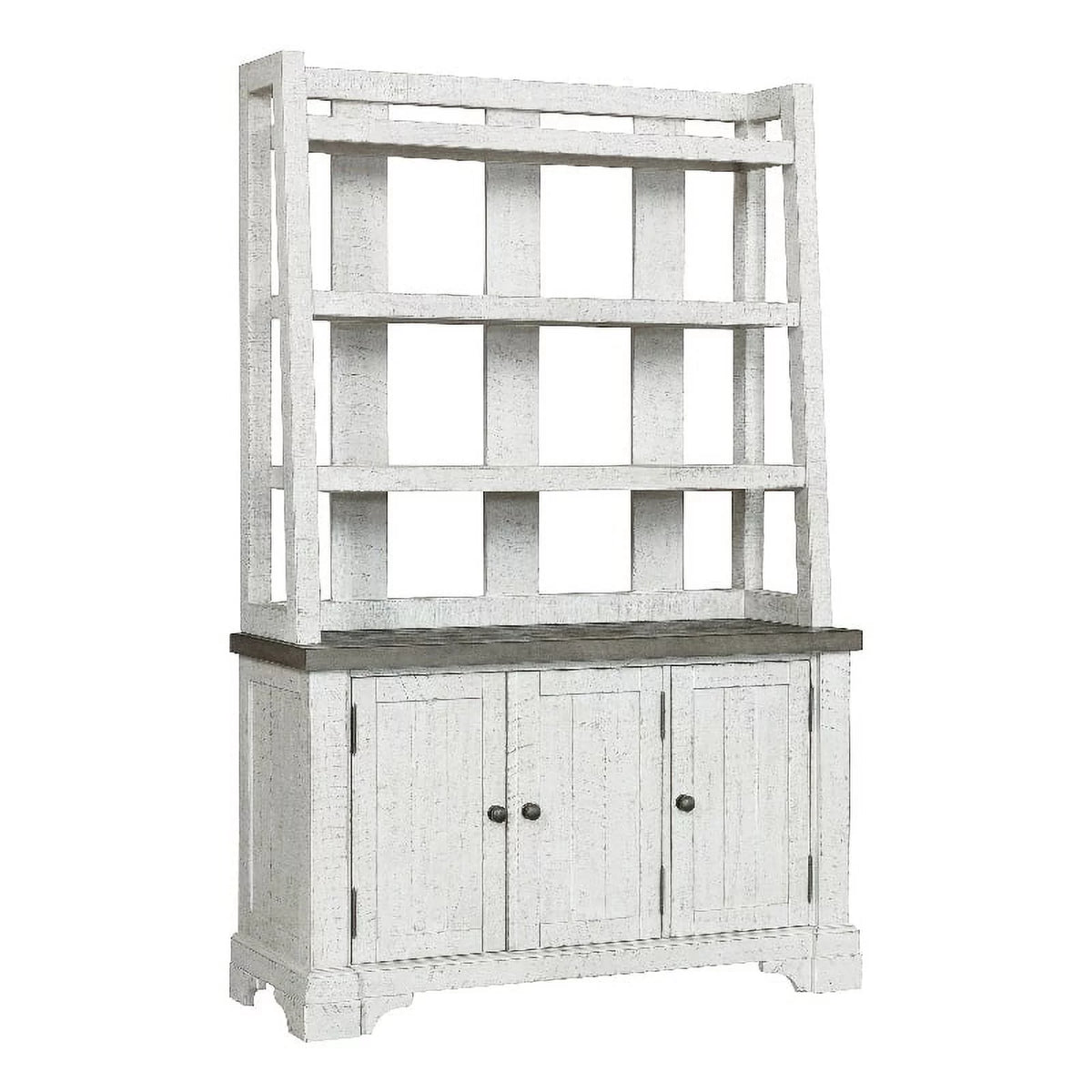White Wood Credenza with Hutch W995273