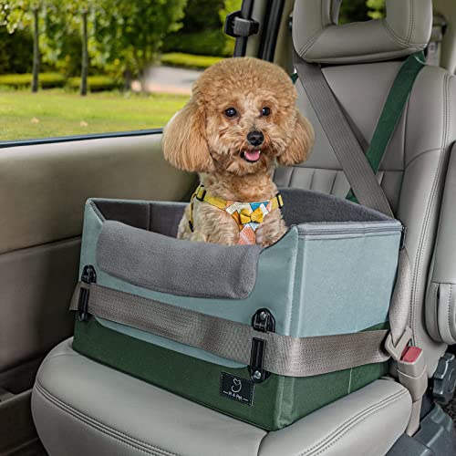 30 Inch Dog Booster Seat with 2 Safety Leashes and Detachable Inner Y382792