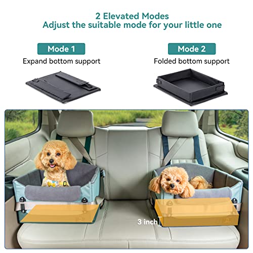 30 Inch Dog Booster Seat with 2 Safety Leashes and Detachable Inner Y382792