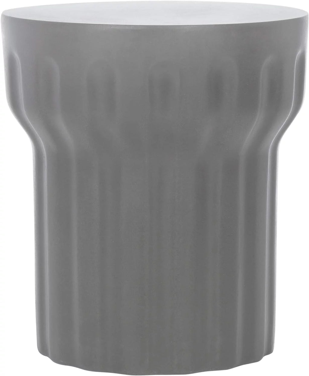 Dark Grey Concrete Round Accent Table N196
