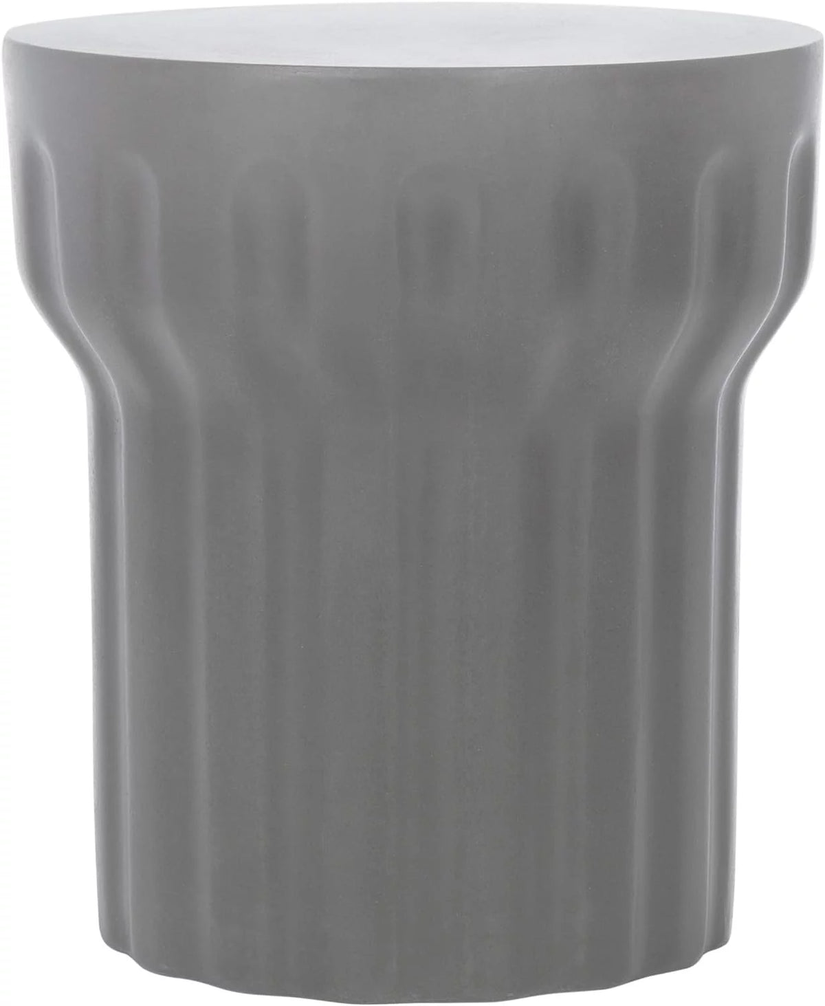 Dark Grey Concrete Round Accent Table N196