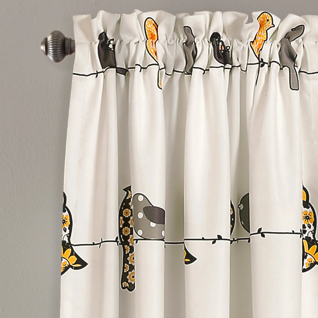 Yellow Animal Print Room Darkening Window Panel T6662
