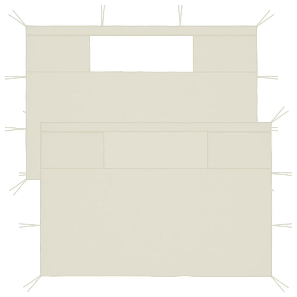 2 Piece Gazebo Sidewalls with Windows Canopy Wall U302639