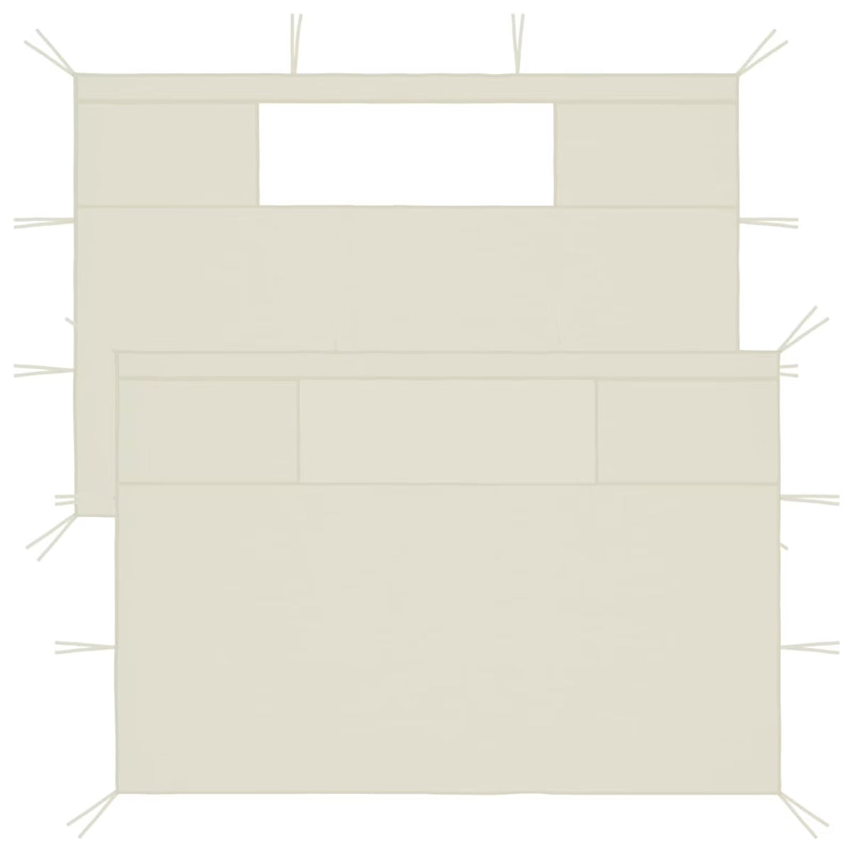 2 Piece Gazebo Sidewalls with Windows Canopy Wall U302639