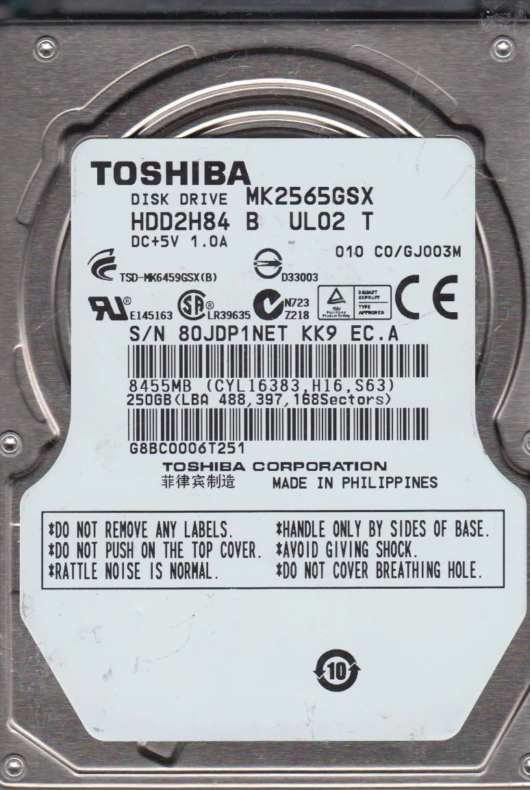 250GB SATA 2.5 Hard Drive D310901