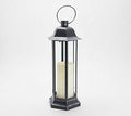 Black Indoor/Outdoor Lantern with Flameless Candle S70509