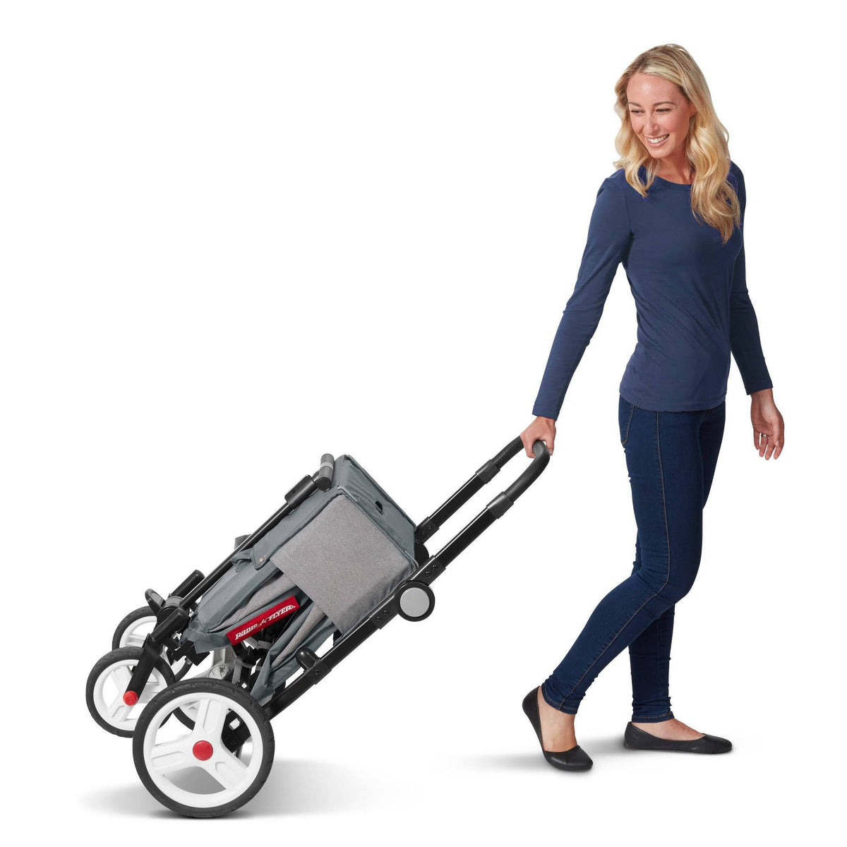 Grey Stroller Wagon with Canopy and Bag V660
