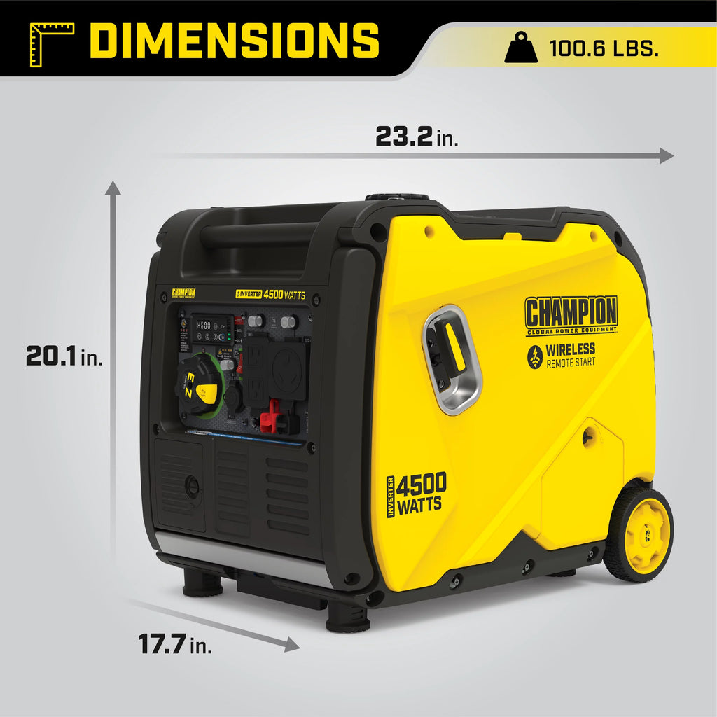 4500-Watt Wireless Remote Start Inverter Generator A9767