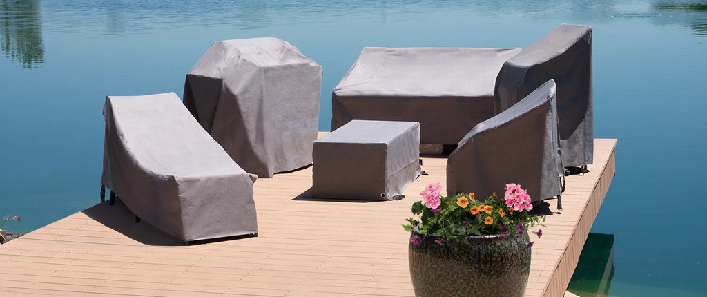 Patio Loveseat Cover, Waterproof, 66"L x 40"W x 39"H, 2-Pack, Granite Gray U4627