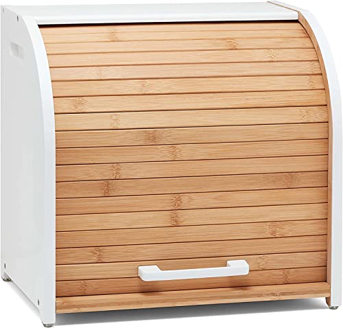 Bamboo Double Layer Roll Top Bread Box N2402