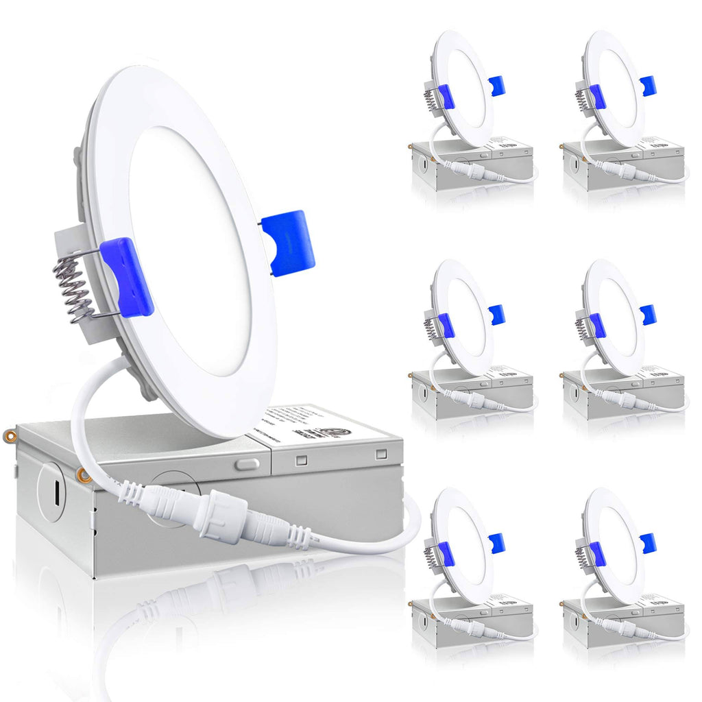 6 Pack 4 inch Ultra-Thin LED Recessed Ceiling Light Q21497