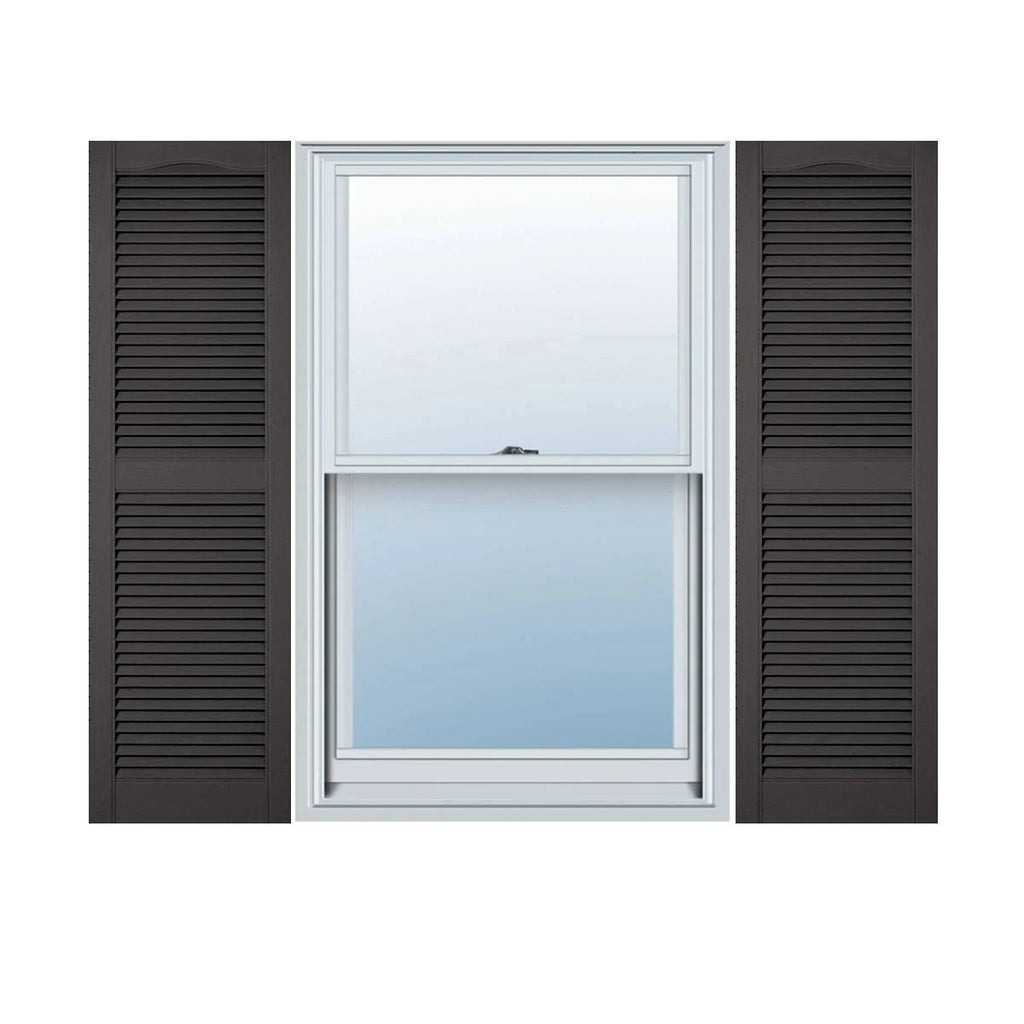 12 inch x 37 inch Vinyl Open Louver Shutters T95791