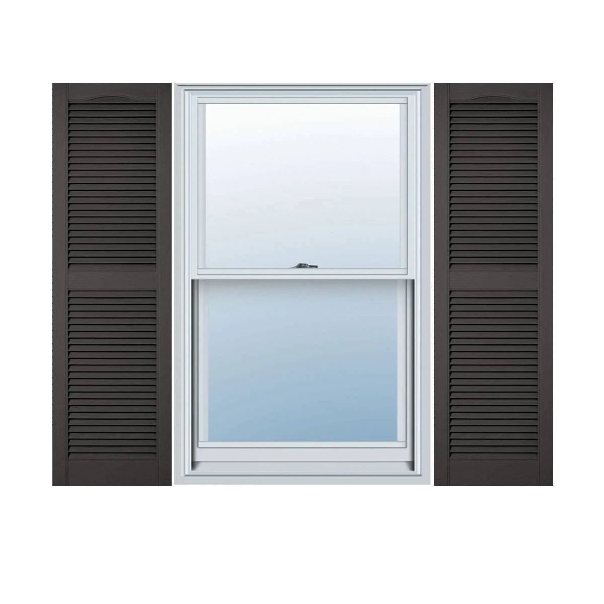 12 inch x 37 inch Vinyl Open Louver Shutters T95791
