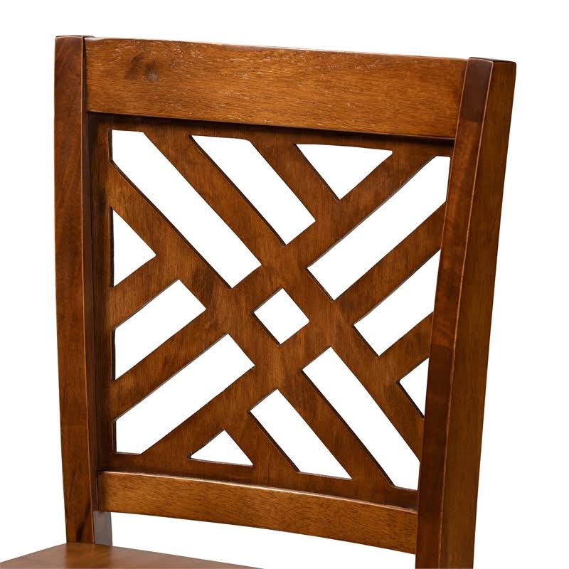 Walnut Brown 2-Piece Counter Stool Set X334371